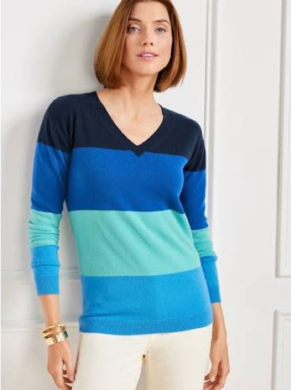 Women’s Talbots Sweater V Neck 100 % Cashmere New Small NWOT